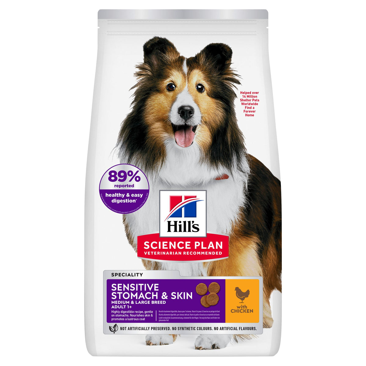 Sensitive Stomach & Skin Medium & Large Breed Adult Hundfoder Paketbild
