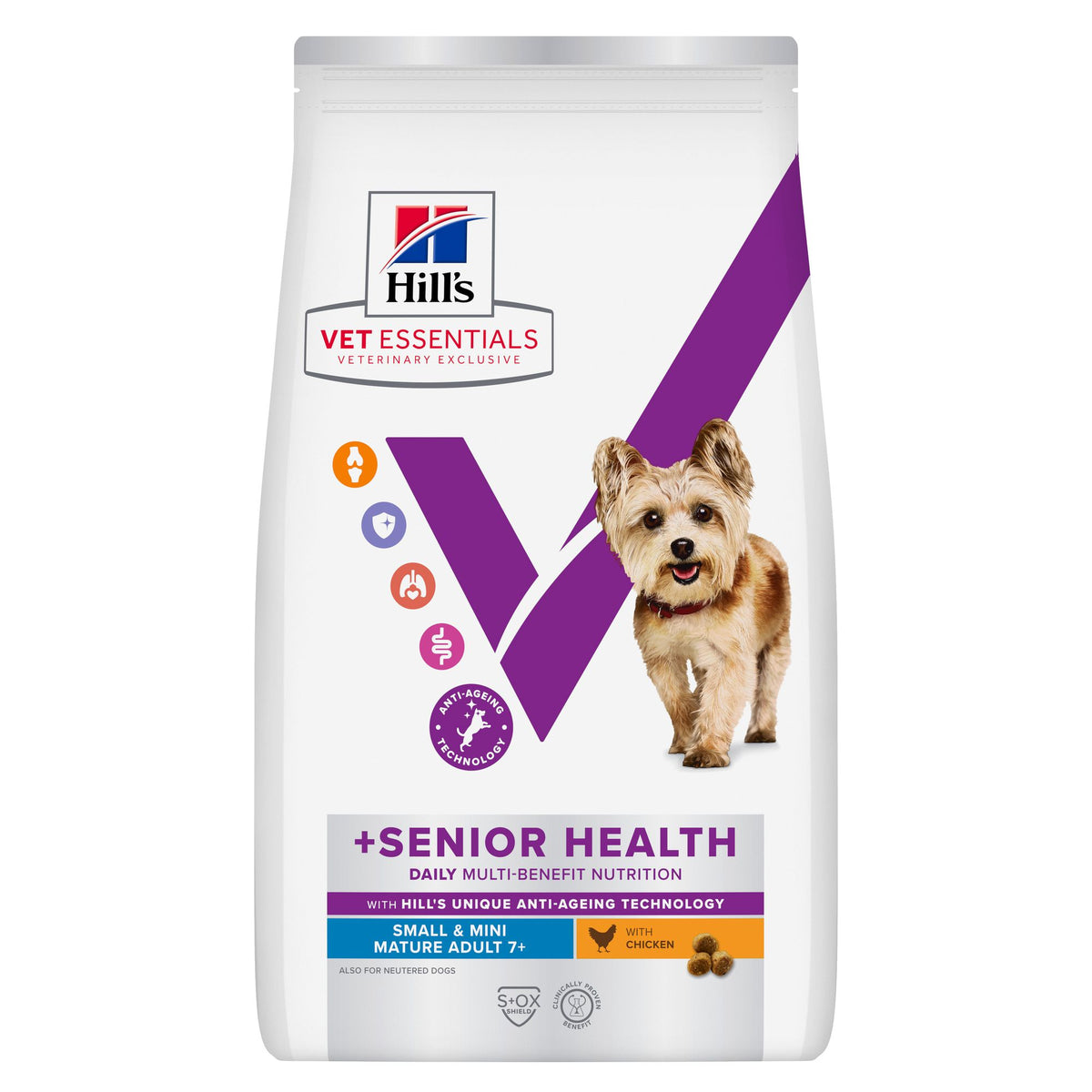 MULTI-BENEFIT + SENIOR HEALTH Mature Adult 7+ Small & Mini torrfoder för hundar Paketbild