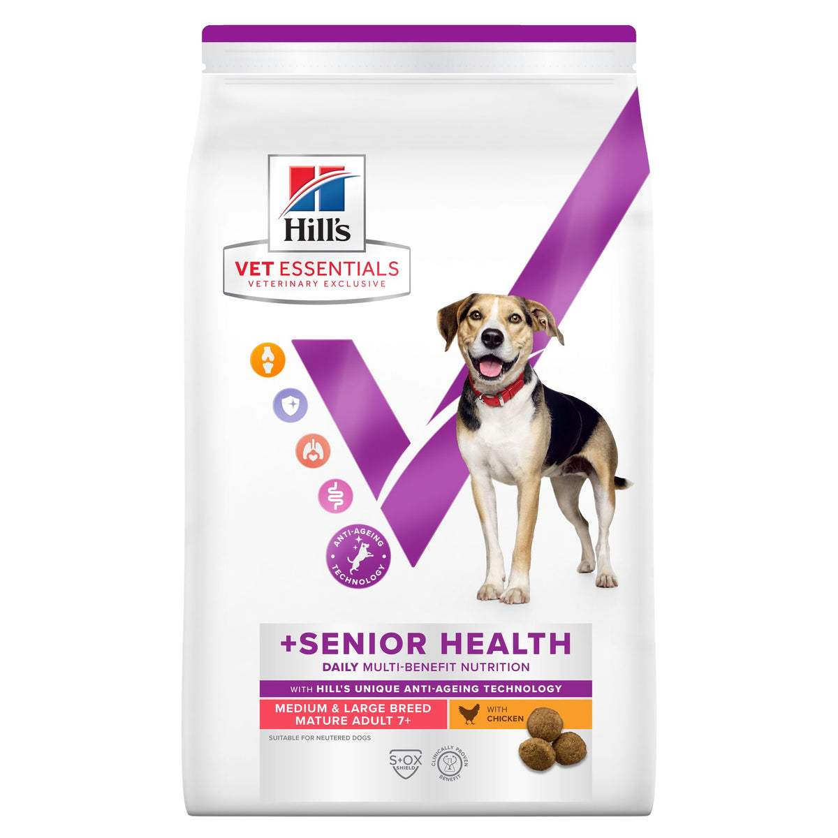 MULTI-BENEFIT + SENIOR HEALTH Mature Adult 7+ Medium & Large Breed torrfoder för hundar Paketbild