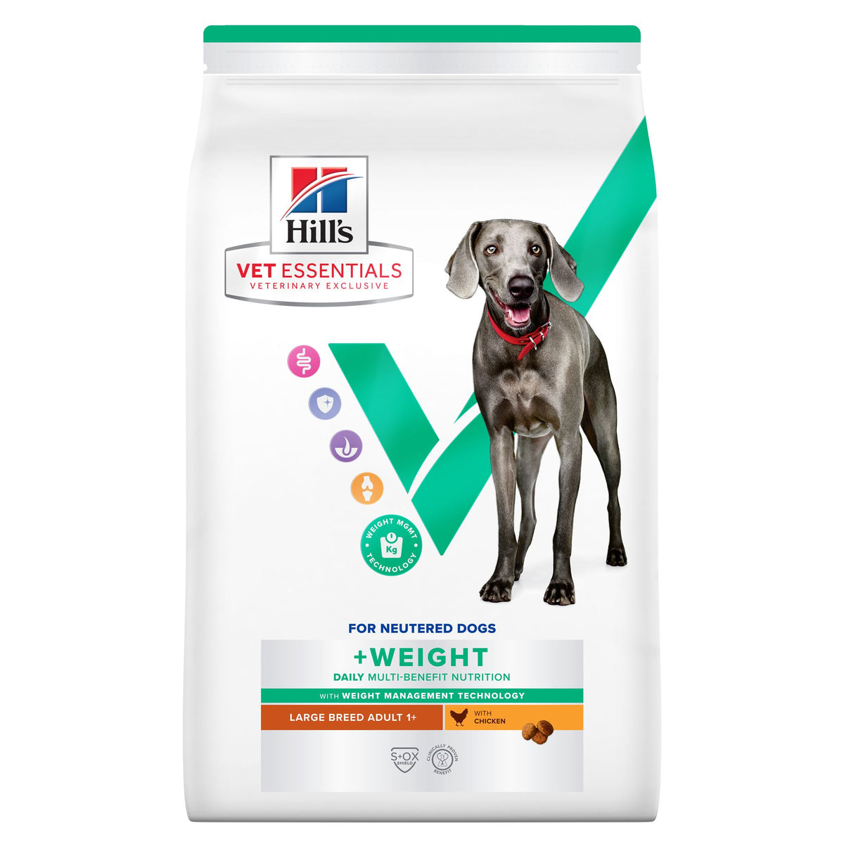 MULTI-BENEFIT + WEIGHT Adult 1+ Large Breed torrfoder för hundar Paketbild