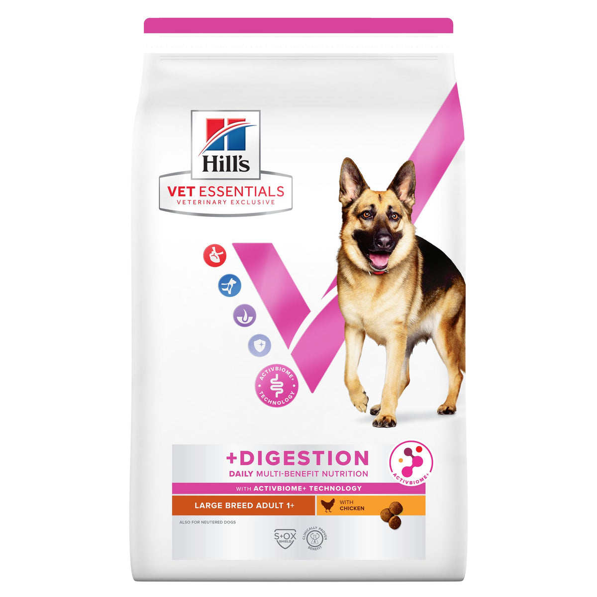 MULTI-BENEFIT + DIGESTION Adult 1+ Large Breed torrfoder för hundar Paketbild