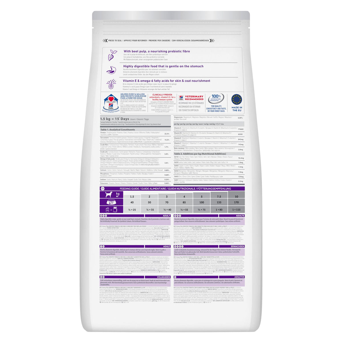 Sensitive Stomach & Skin Small & Mini Adult Hundfoder Paketbild