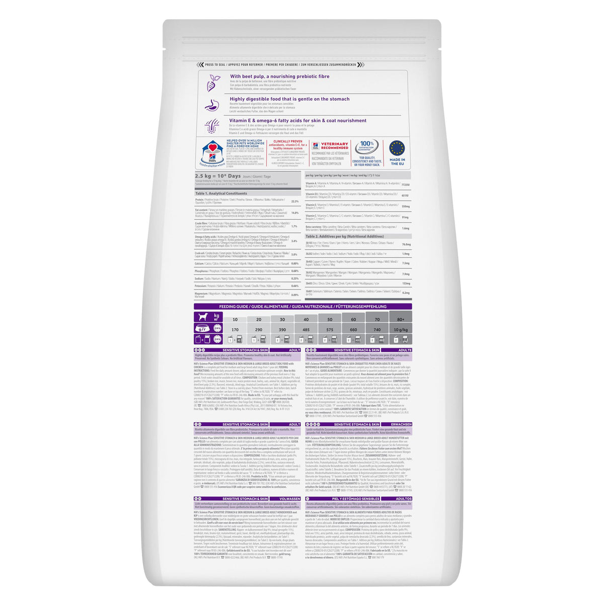 Sensitive Stomach & Skin Medium & Large Breed Adult Hundfoder Paketbild