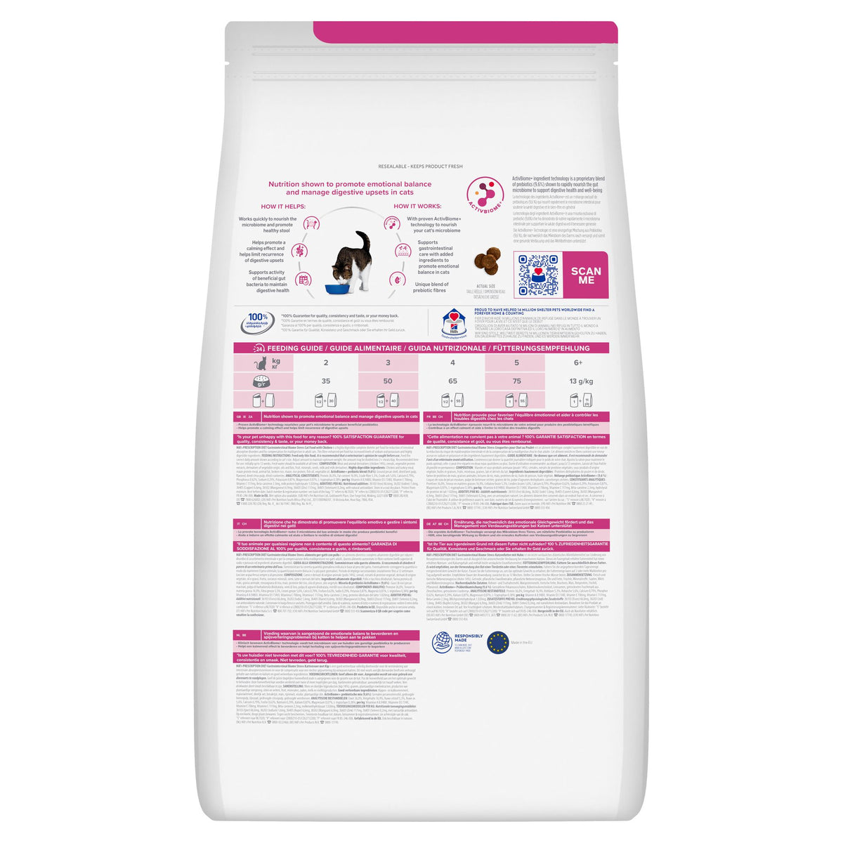 Gastrointestinal Biome Stress kattfoder med kyckling Paketbild