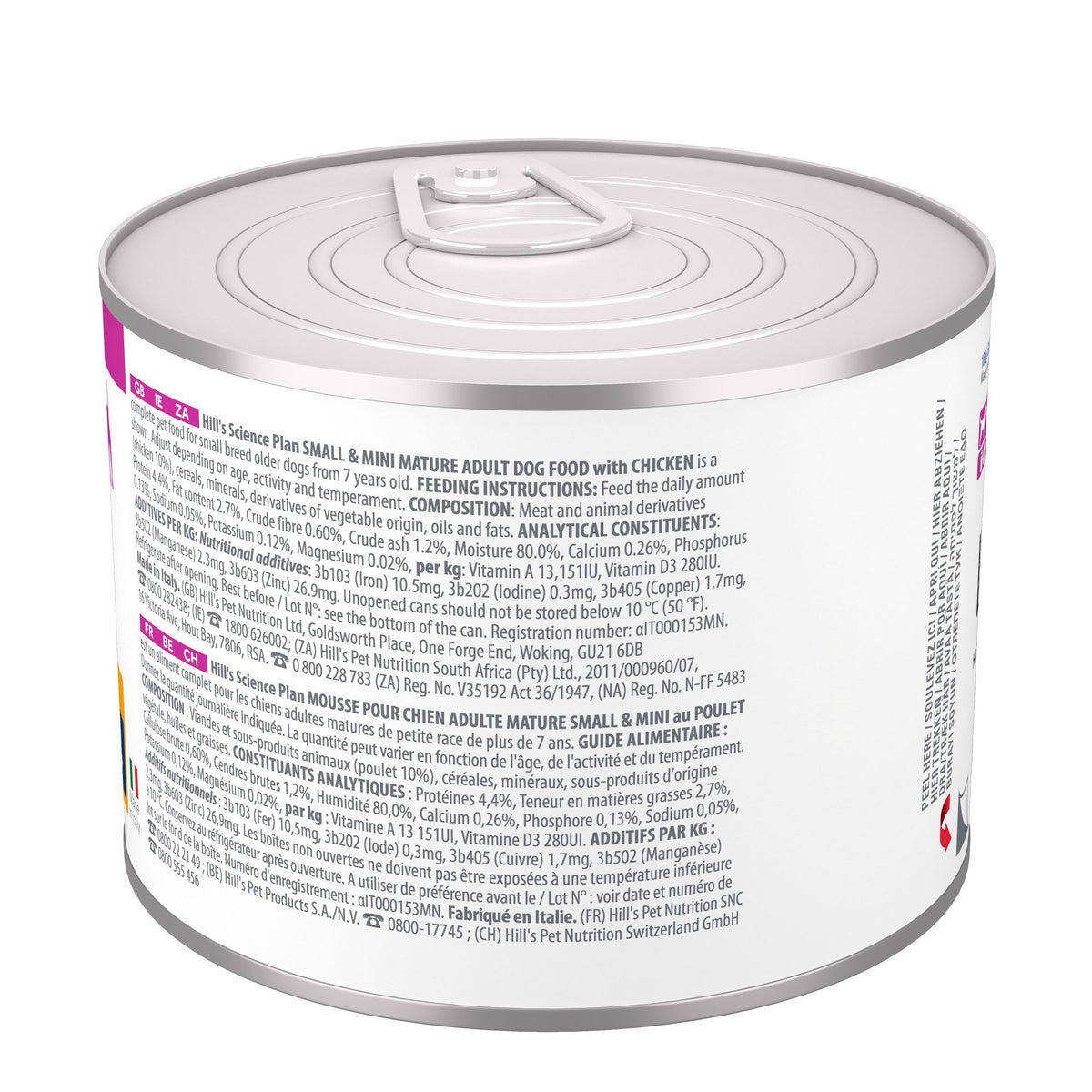 Small & Mini Mature Adult Mousse Hundfoder Paketbild