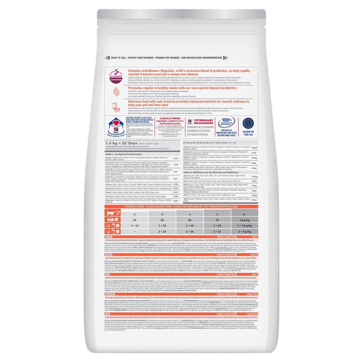 Hill's Science Plan Perfect Digestion Adult Kattfoder Kyckling & Brunt Ris